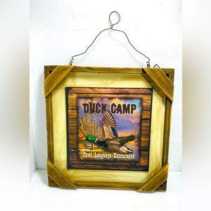 Duck Camp wall decor frame 11”x11”x1”